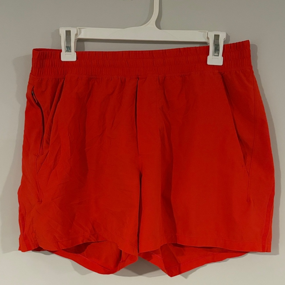 lululemon athletica Bright Orange Athletic Shorts